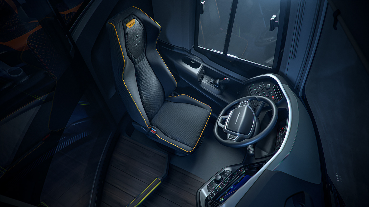 3D 3ds max automotive   bus car CGI Interior visualization