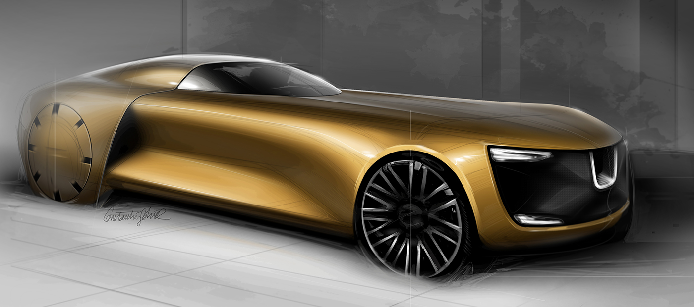 automotive   design car sketch rendering ILLUSTRATION 
