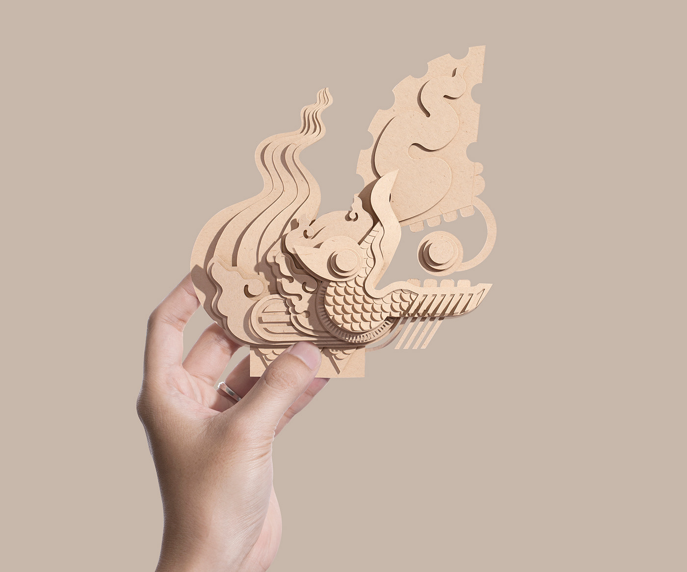 vietnam TONbui paper-cut key-visual branding  handcraft traditional culture design
