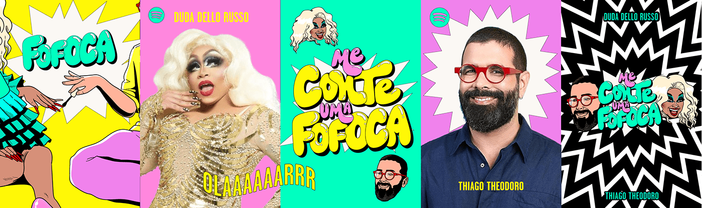 colorful Fun podcast spotify visual identity ilustracion lettering