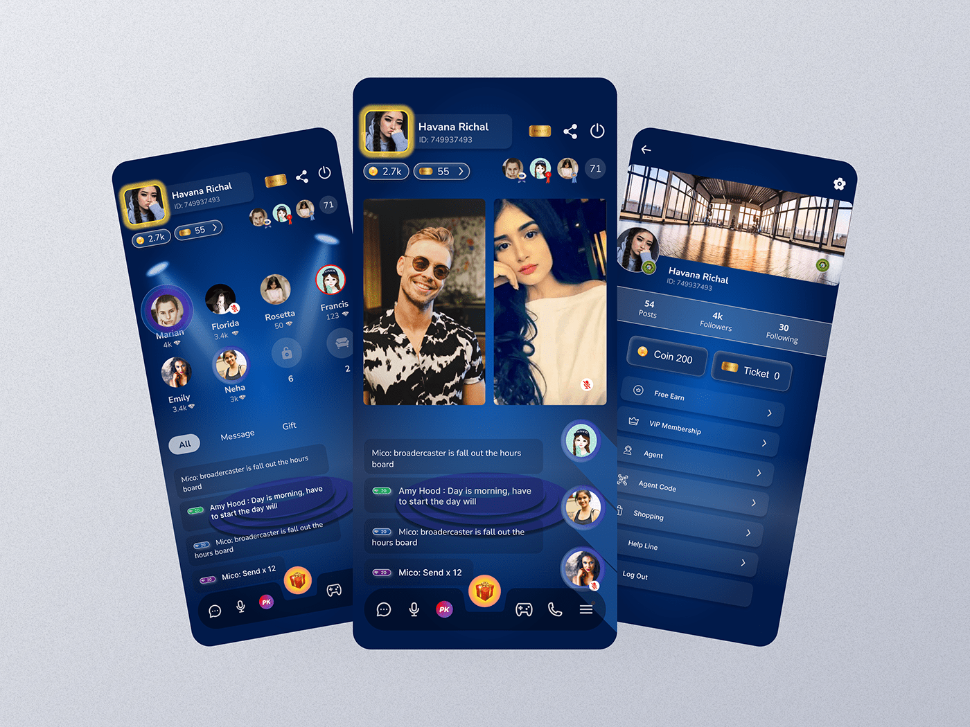 audio streaming concert design Figma live streaming live streaming app Rock And Roll Streaming UI/UX Video Streaming App