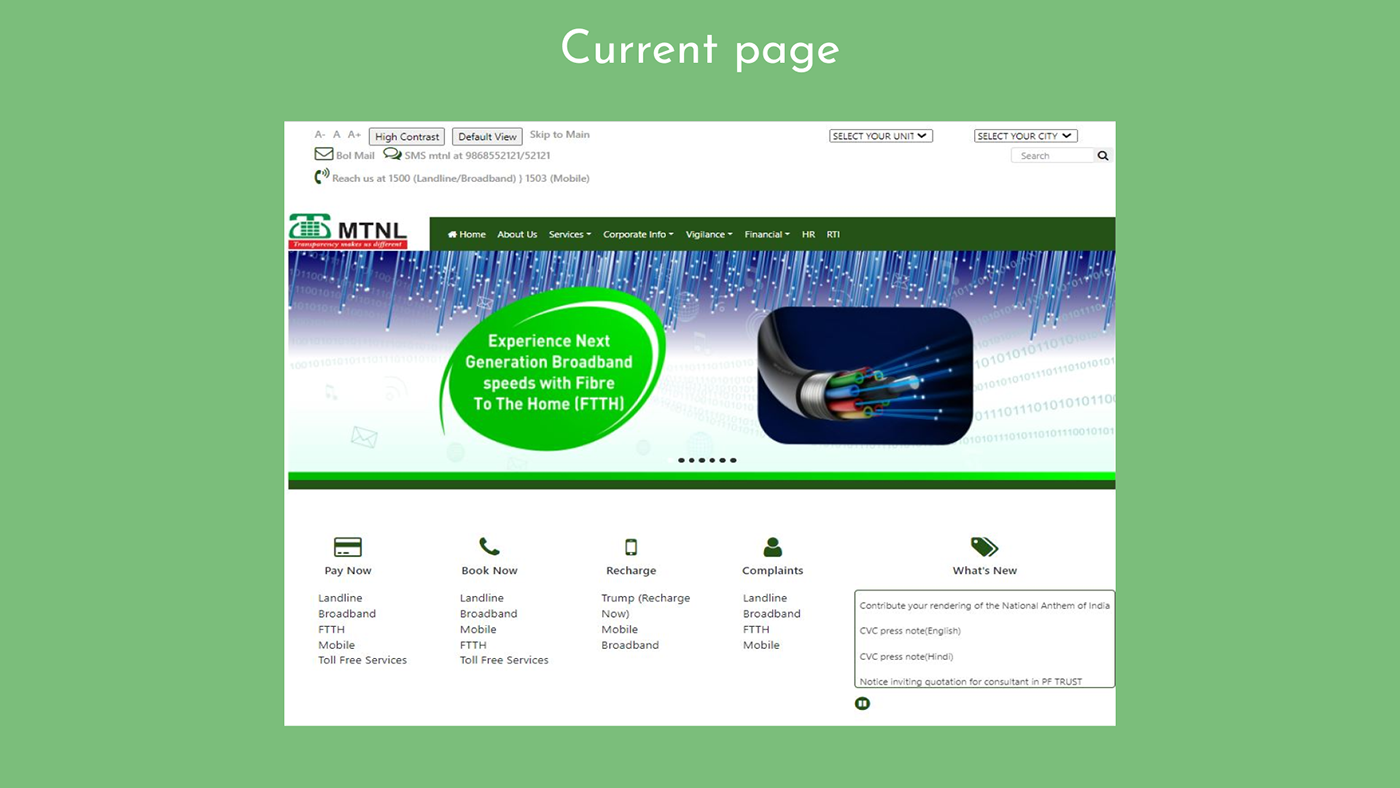bharat Government Government Project government website India makeinindia MTNL ui design uiux user interface