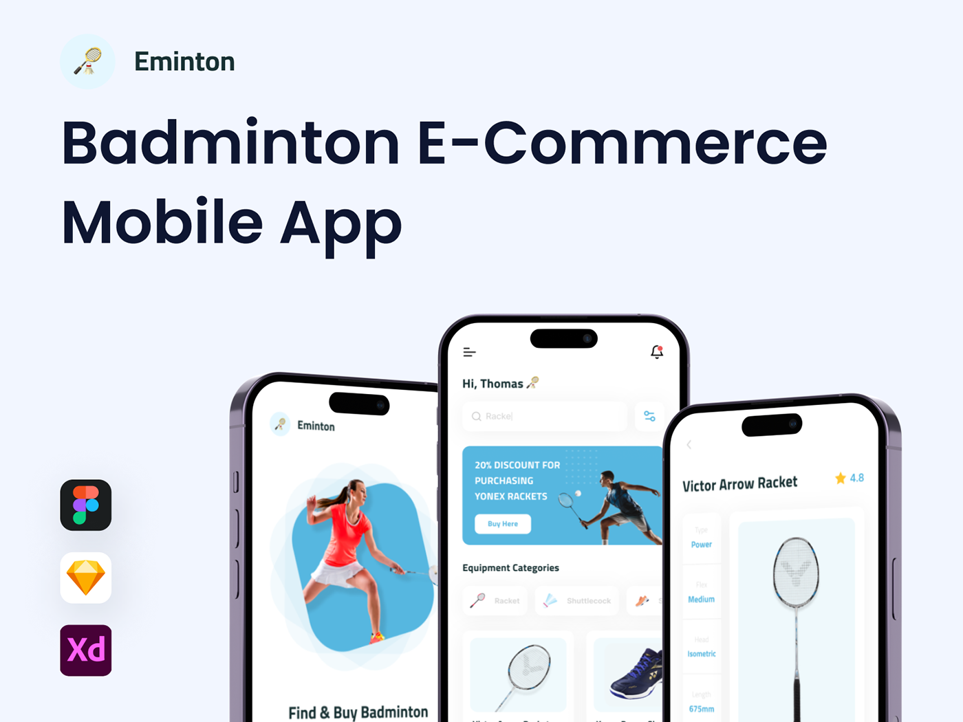 badminton e-commerce online store Ecommerce Mobile app mobile design sport