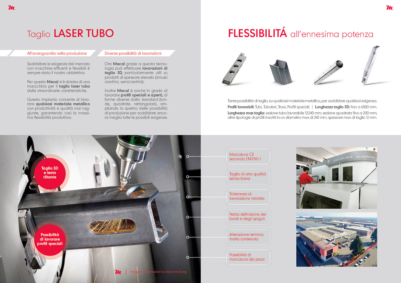 brochure company profile graphic design  laser tubo mecal Stand visual design