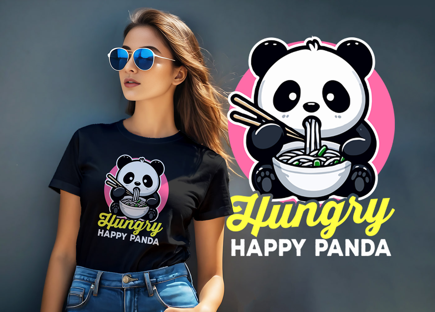 Panda t shirt design 