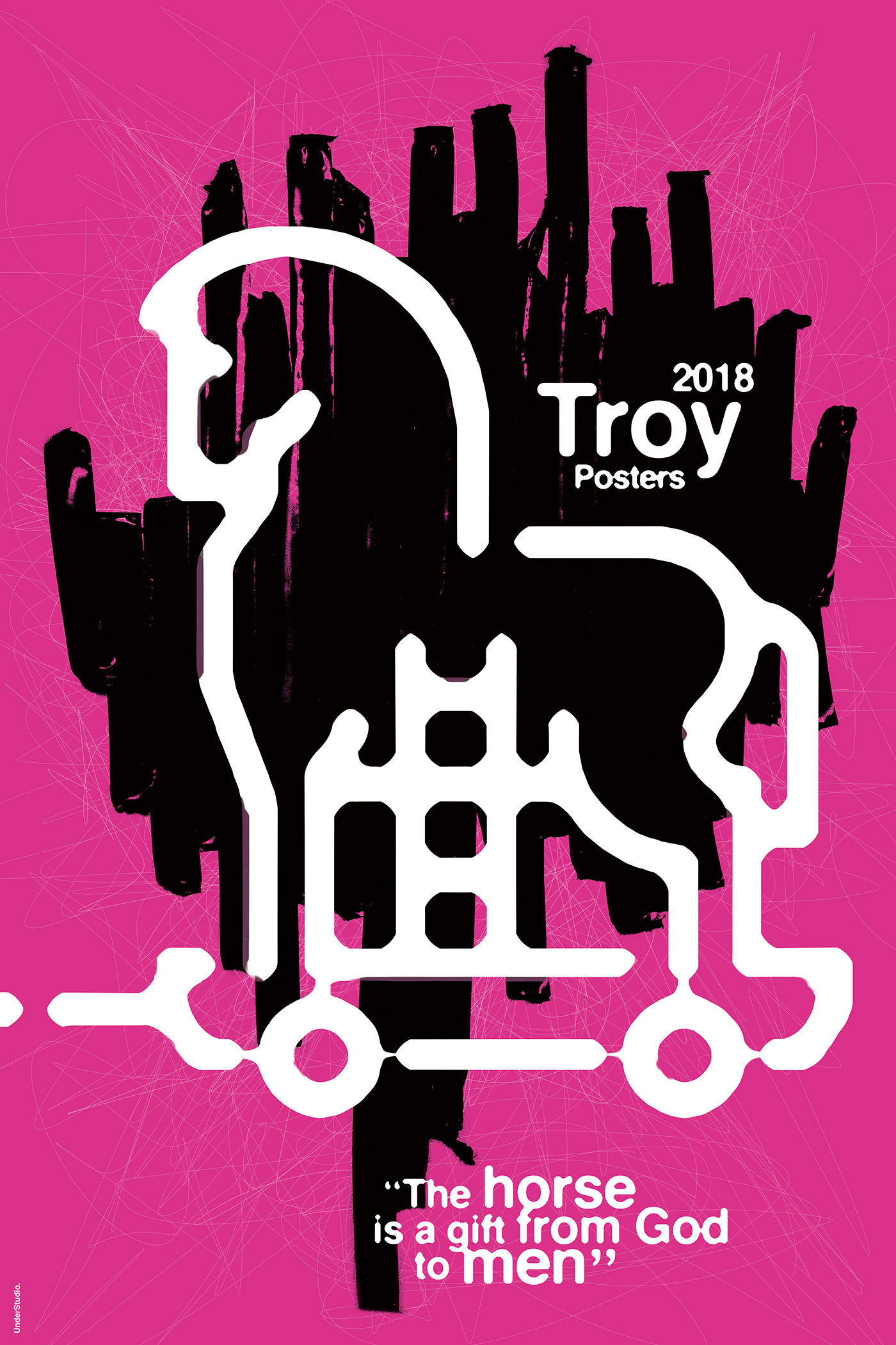 Troy poster Exhibition  turchia canakkale Francesco Mazzenga design Poster Design