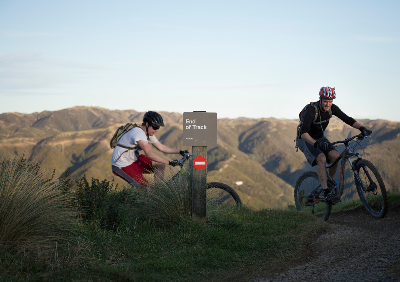 Makara Peak wayfinding Way Finding way showing Signage helvetica mountain bike Park wellington Massey navigation conservation modernist Colourful  council