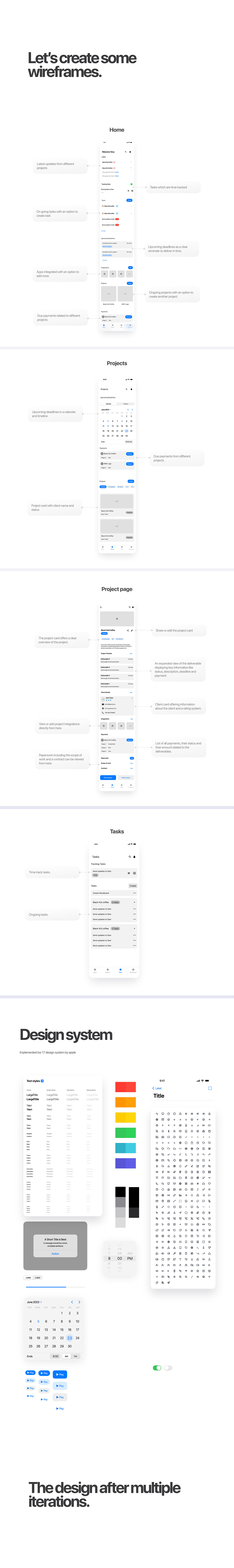 UI/UX Case Study Project Management app design app user interface user experience Interface Website Figma