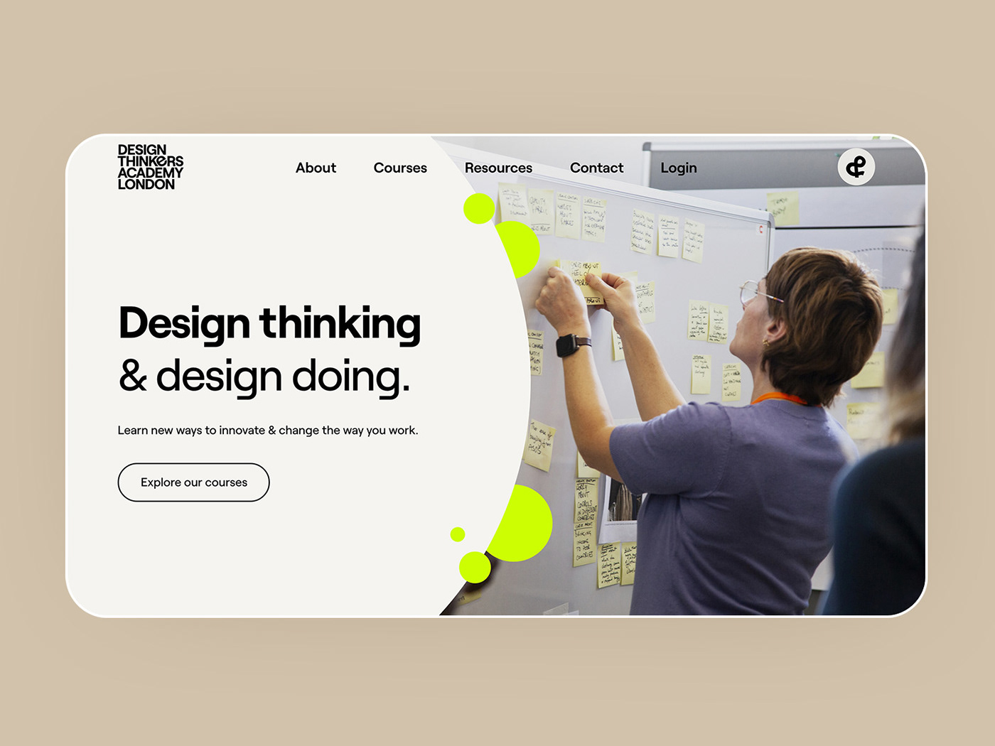 landing page Web Design  UI/UX Figma ui design user interface UX design course design thinking User research