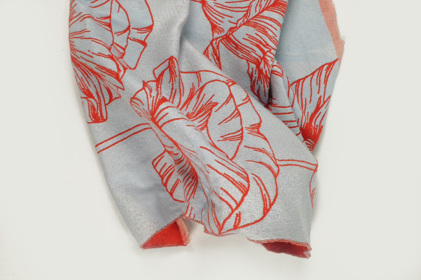 jacquard Woven weaving print design  pattern floral flower poppy bold watercolor