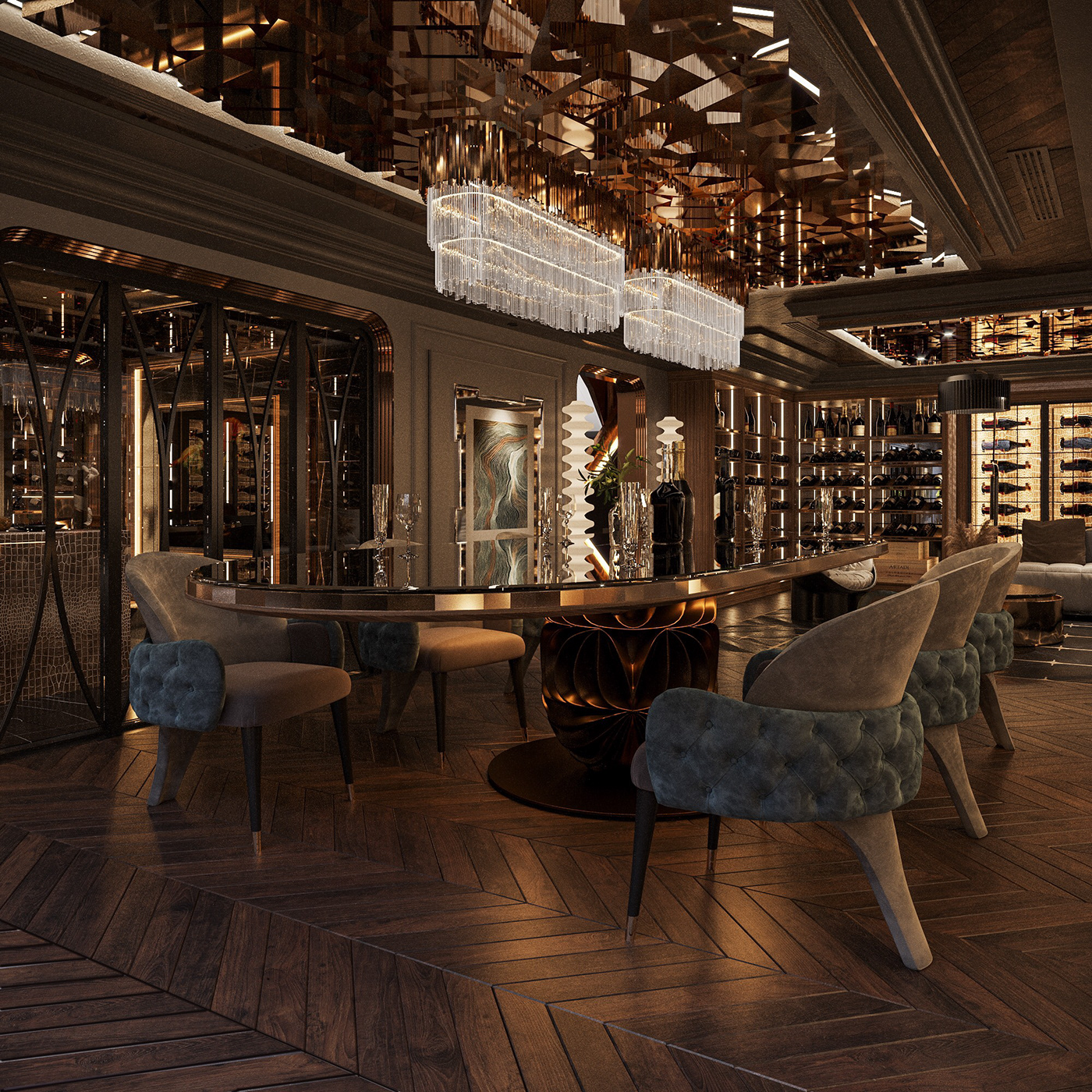3D corona render  Interior interior design  visualization wine cellar wine cellar design