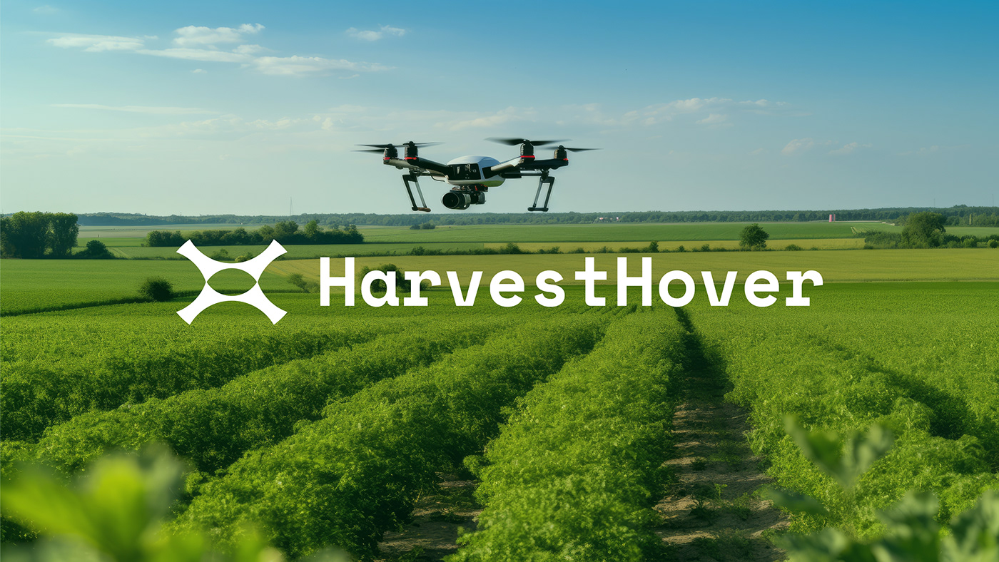drone crop field artificial intelligence logo brand identity agriculture Nature farming drone spray