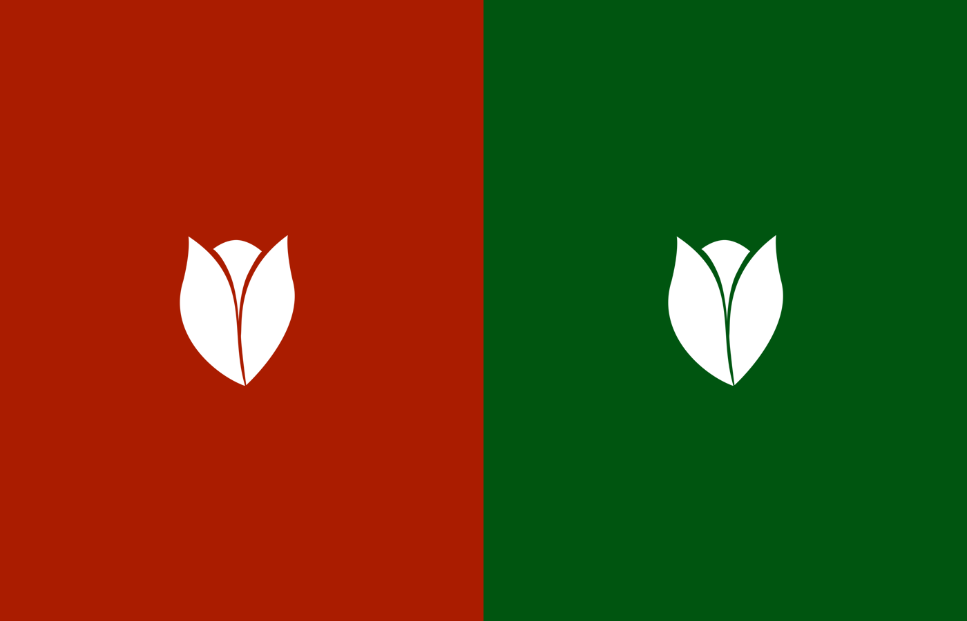 Variações do uso da logo nas cores.