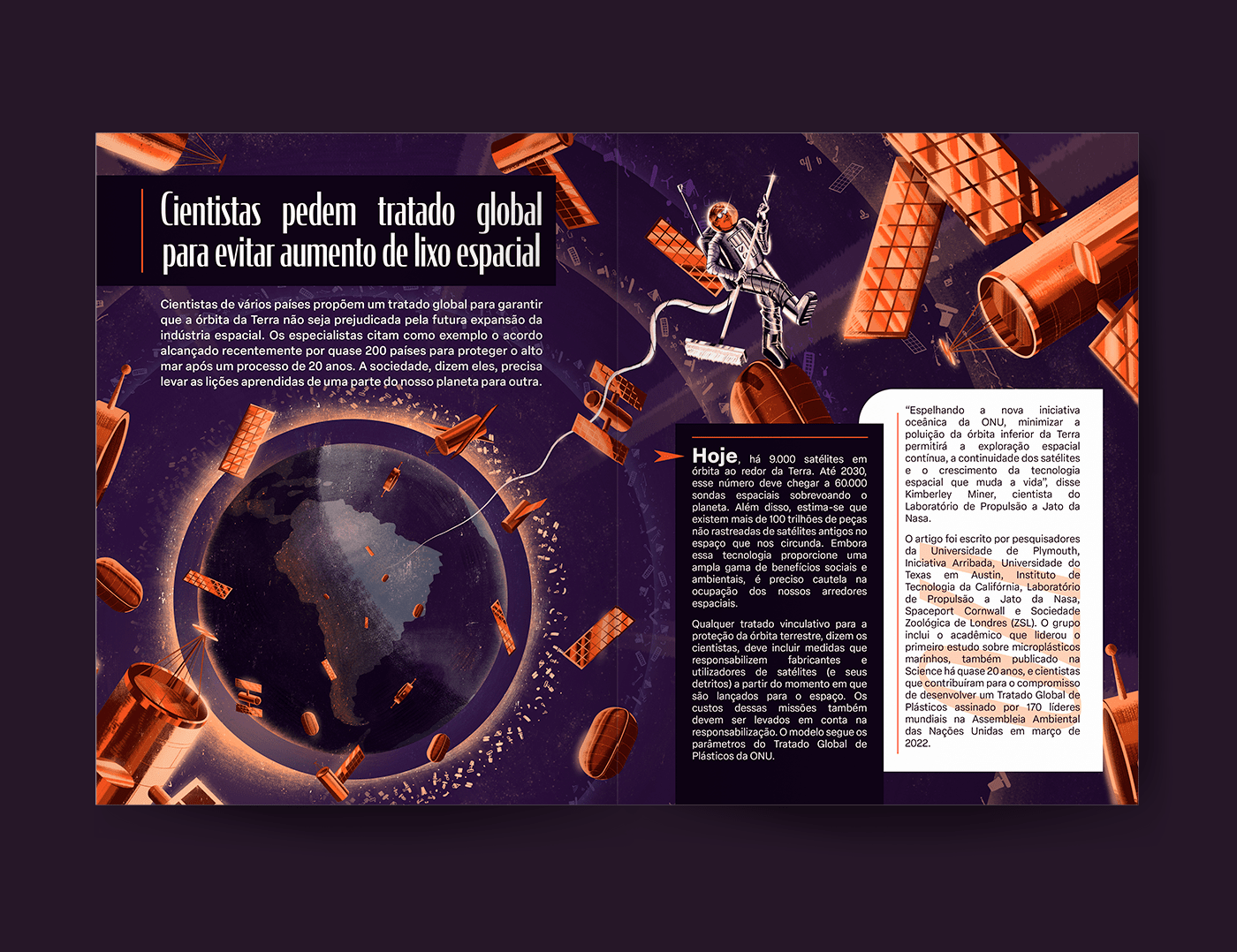art direction  astronaut editorial editorial design  ILLUSTRATION  magazine Scifi Space  Technology world