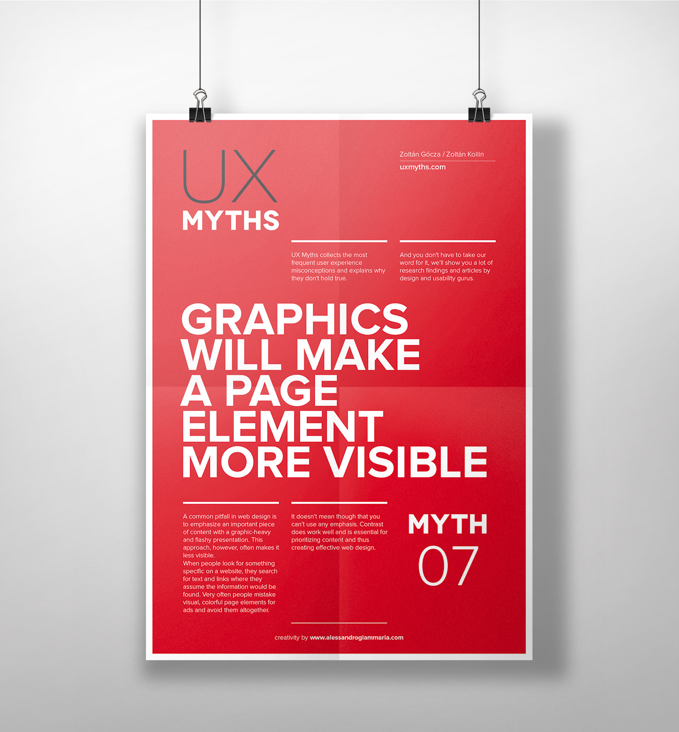 poster ux UI red typo design infographic visual print
