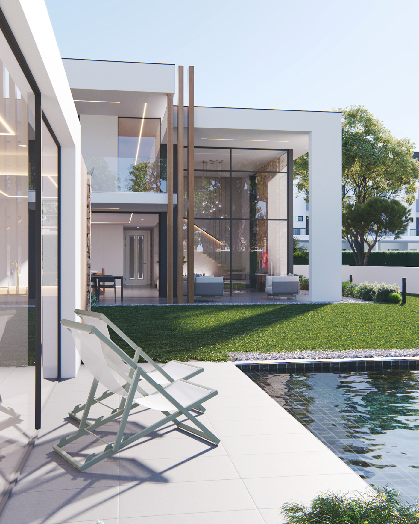 3D 3ds max architecture archviz exterior Landscape modern Outdoor Render visualization