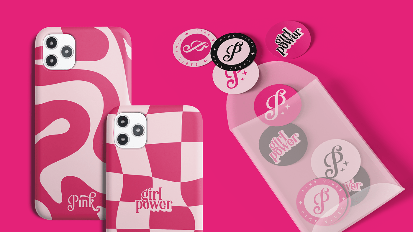 pink barbie identidade visual brand identity brand Brand Design identity Logotype marca pink and black