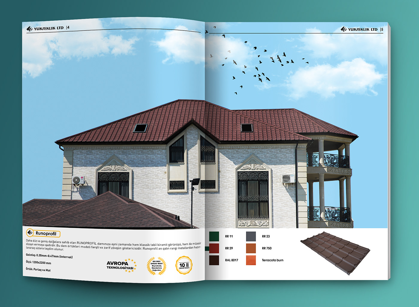 Catalogue InDesign magazine journal roof azerbaijan baku Azerbaycan baki agency