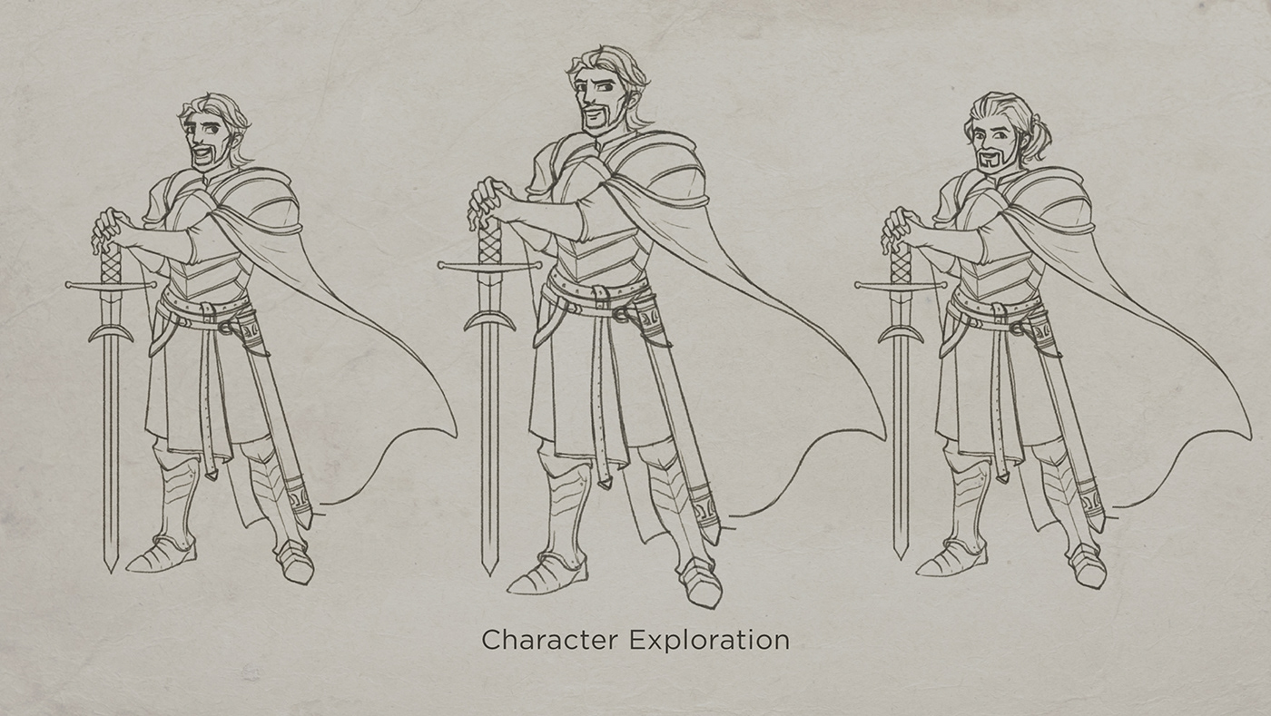 2d game art Character design  character development concept art Digital Art  Game Art royal prince rpg characters VisDev warrior character