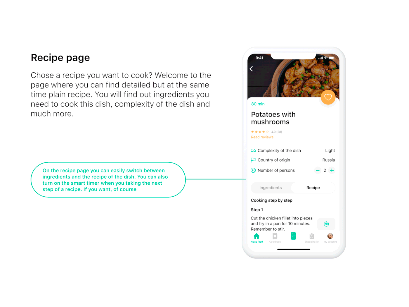 app chef cook cookbook cooking Food  ios recipe uiux mobile