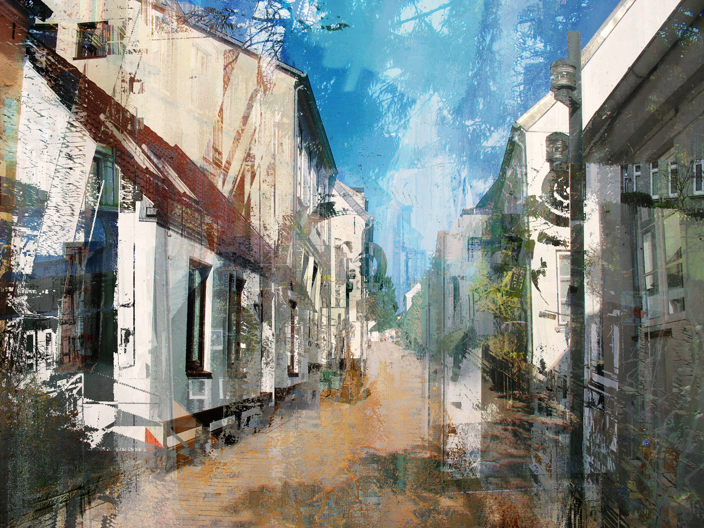 Lo-fi multiple exposure collage Glitch experimental germany Flensburg filter stamp effect