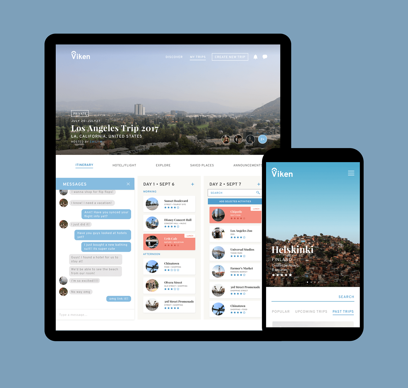 Travel Web Design  Website web app schedule itinerary hotel and flights uiux cards