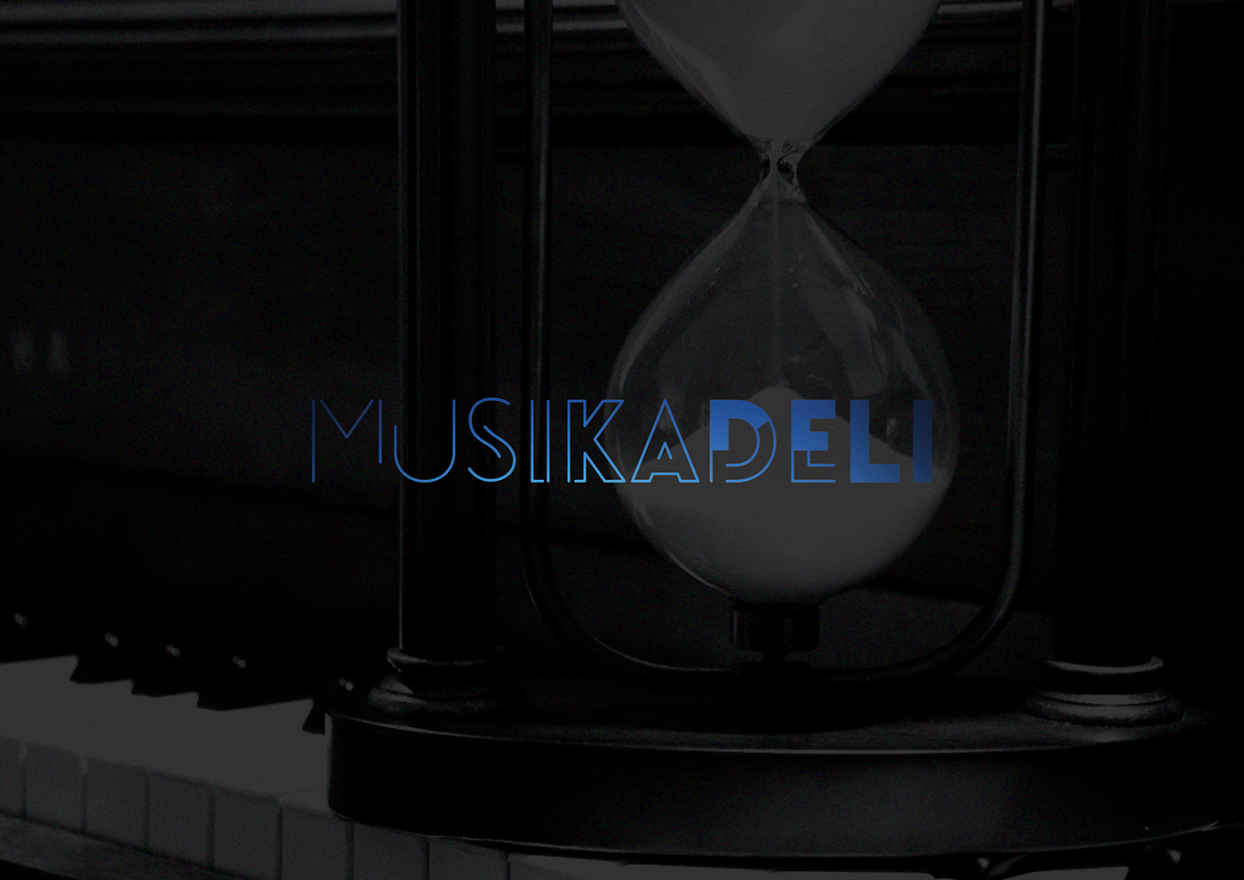 Entertainment jakarta indonesia Musik brand musikadeli design logo collaterals application blue gradient black Freelance