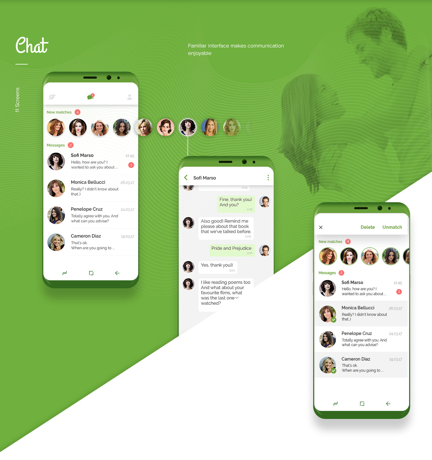 Mobile app app android design UI ux green