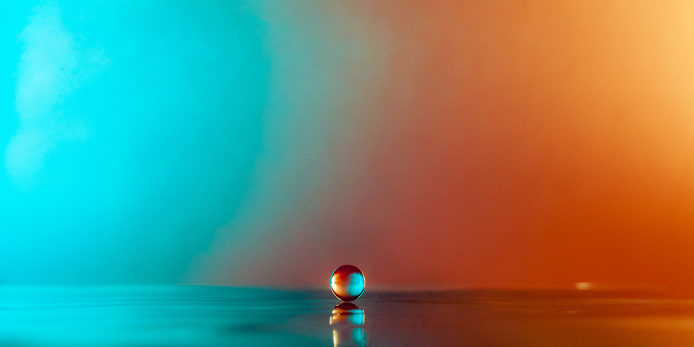 High Speed Still abstract water drop sculpture droplet splash