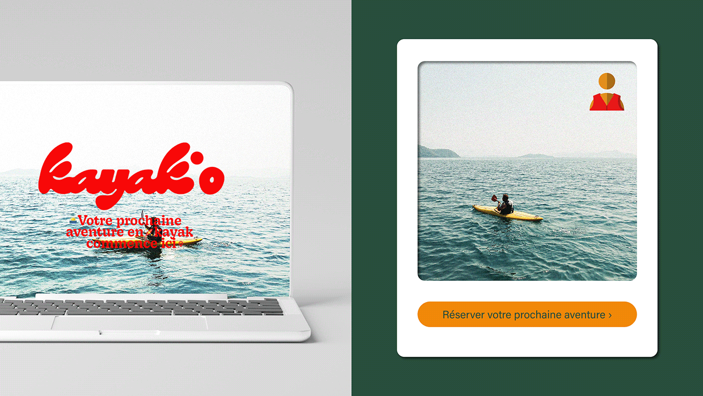 kayak trip branding  Logotype adventure design motion graphics  identity Brand Design visual identity