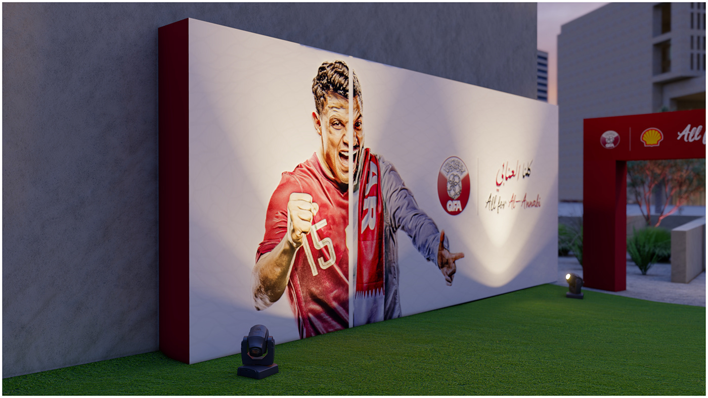 3D renders Fan village FIFA World Cup Qatar 2022 FOOTBALL ACTIVATION Msheireb