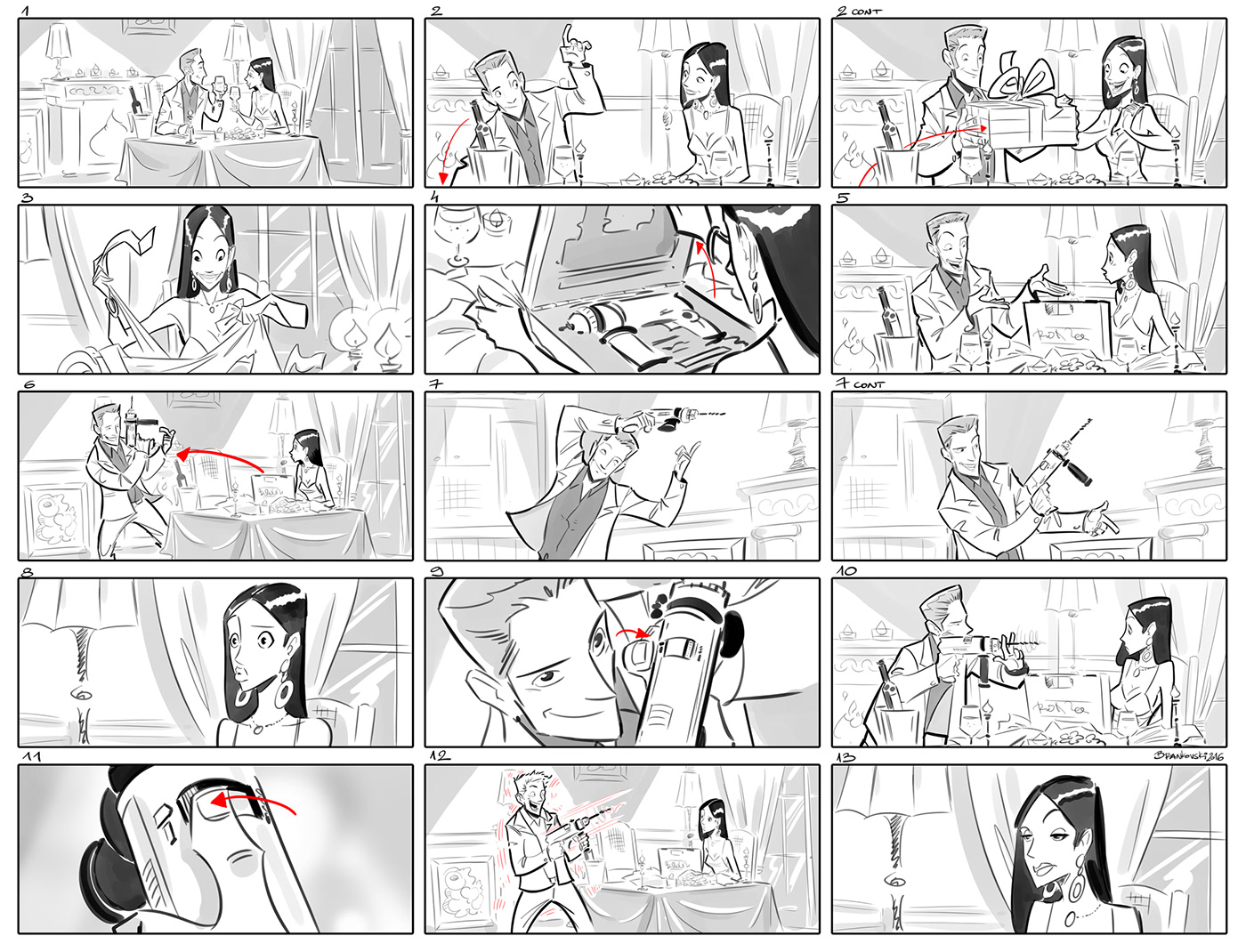 ad commercial Shootingboard storyboard tvc