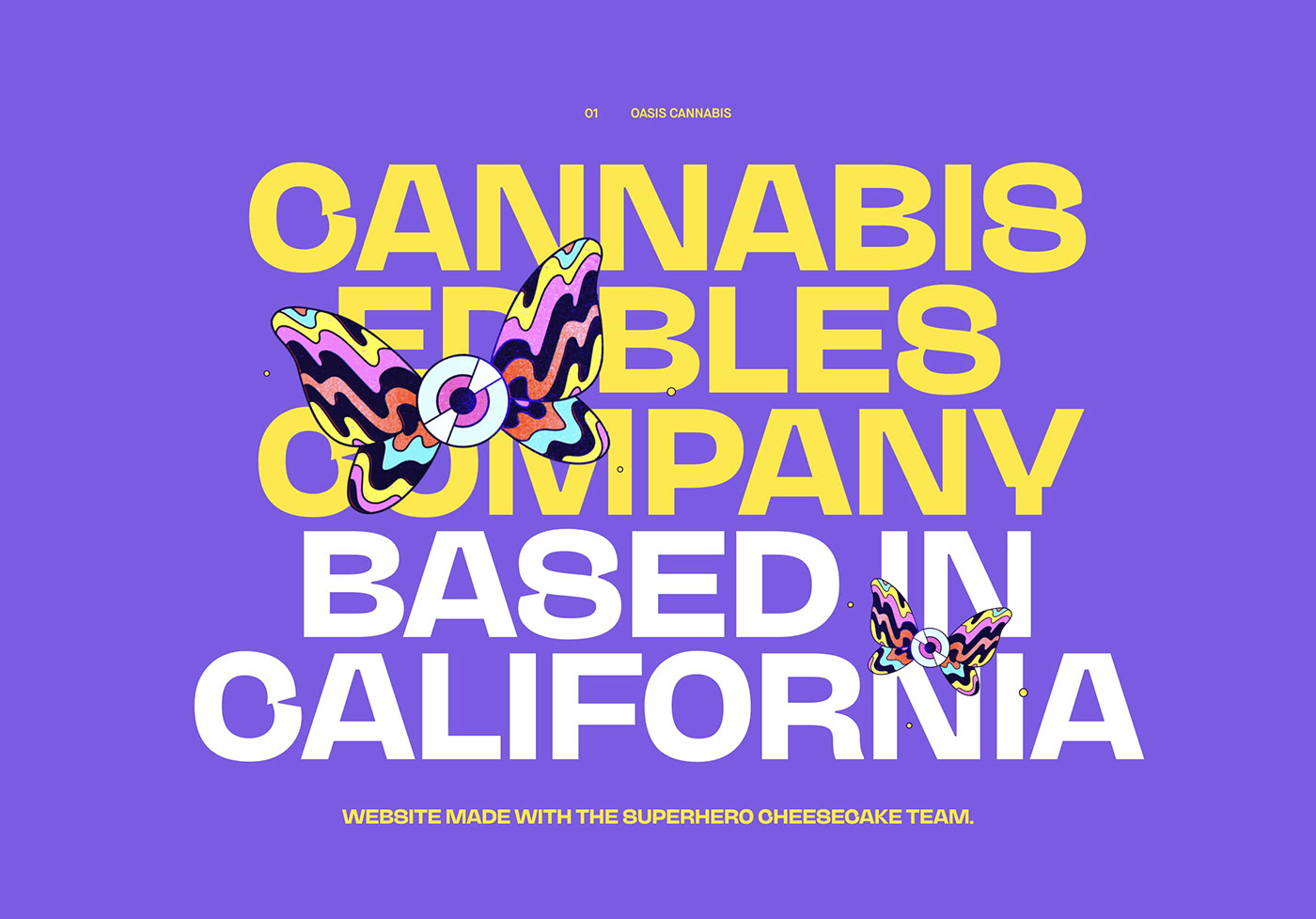California cannabis colorful EDIBLES high psychedelic trippy Webdesign weed