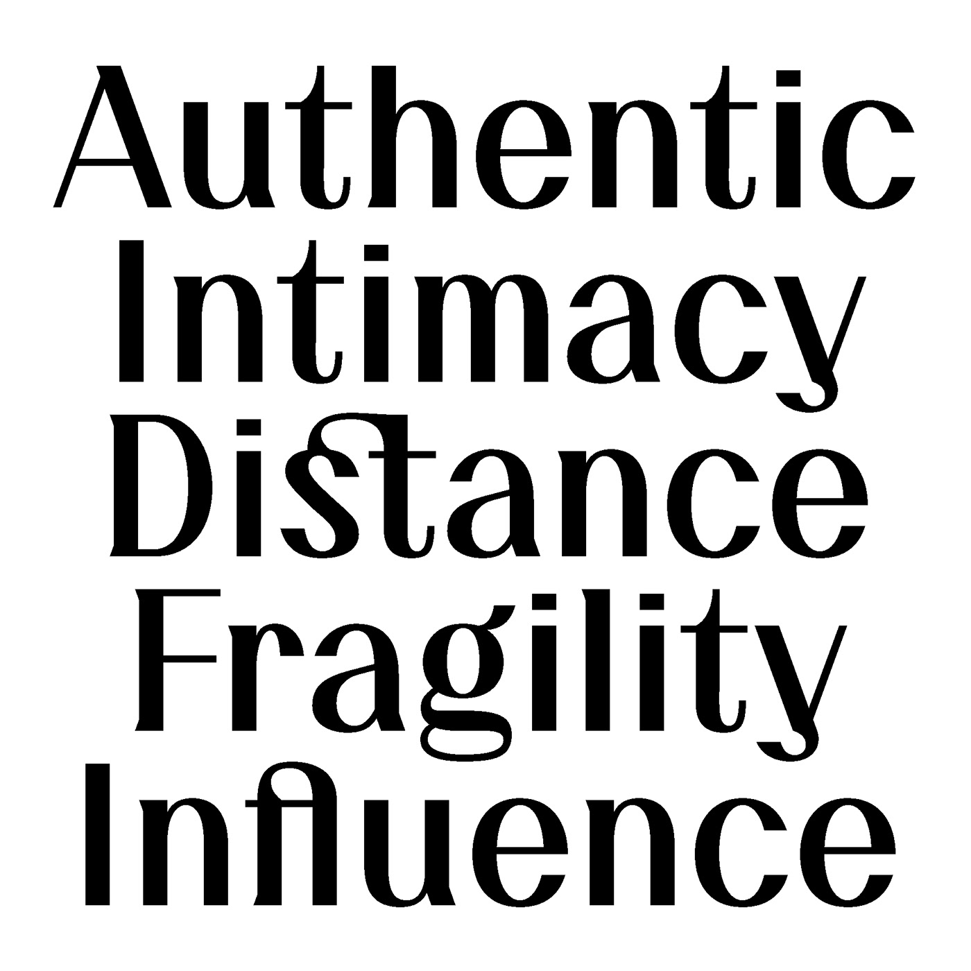 Kasanowa Authentic, Intimacy, Distance, Fragility, Influence