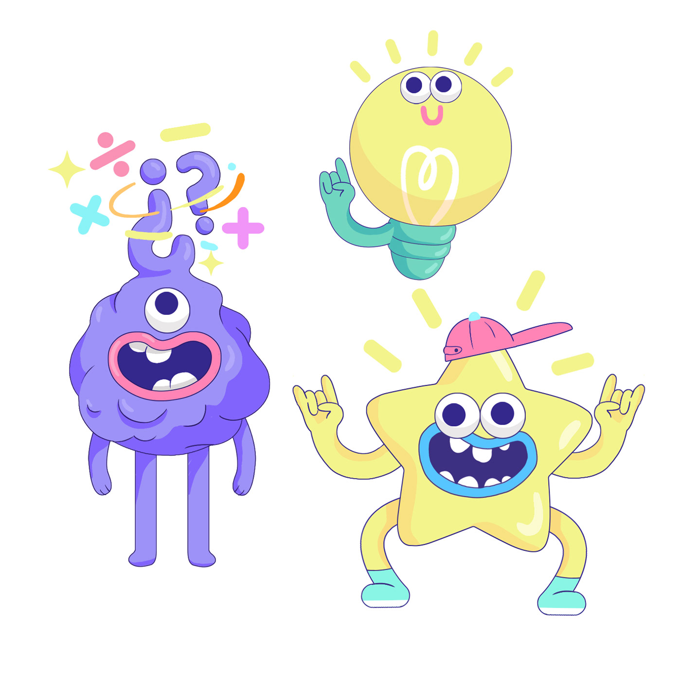 Character design  kids kids illustration stickers