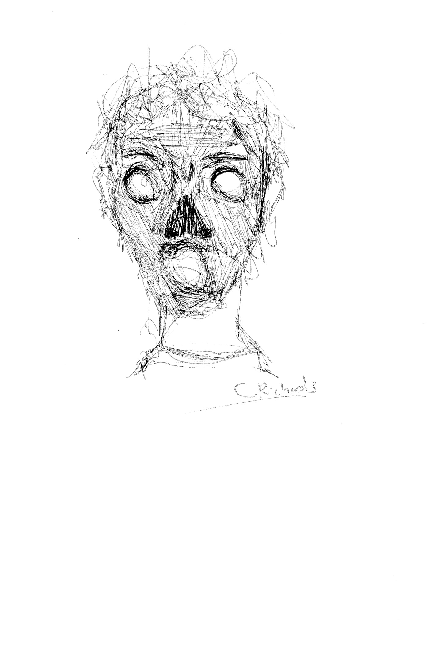 angry Drawing  face portrait portrait art Portraiture rage scream sketch sketching