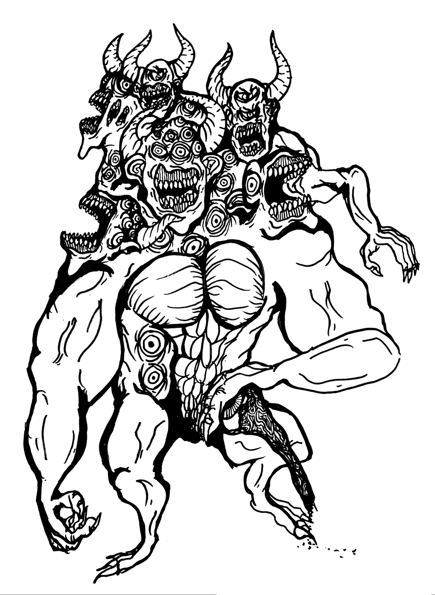 ILLUSTRATION  psychedelic black and white robbprueter robb prueter art Drawing  monsters creatures