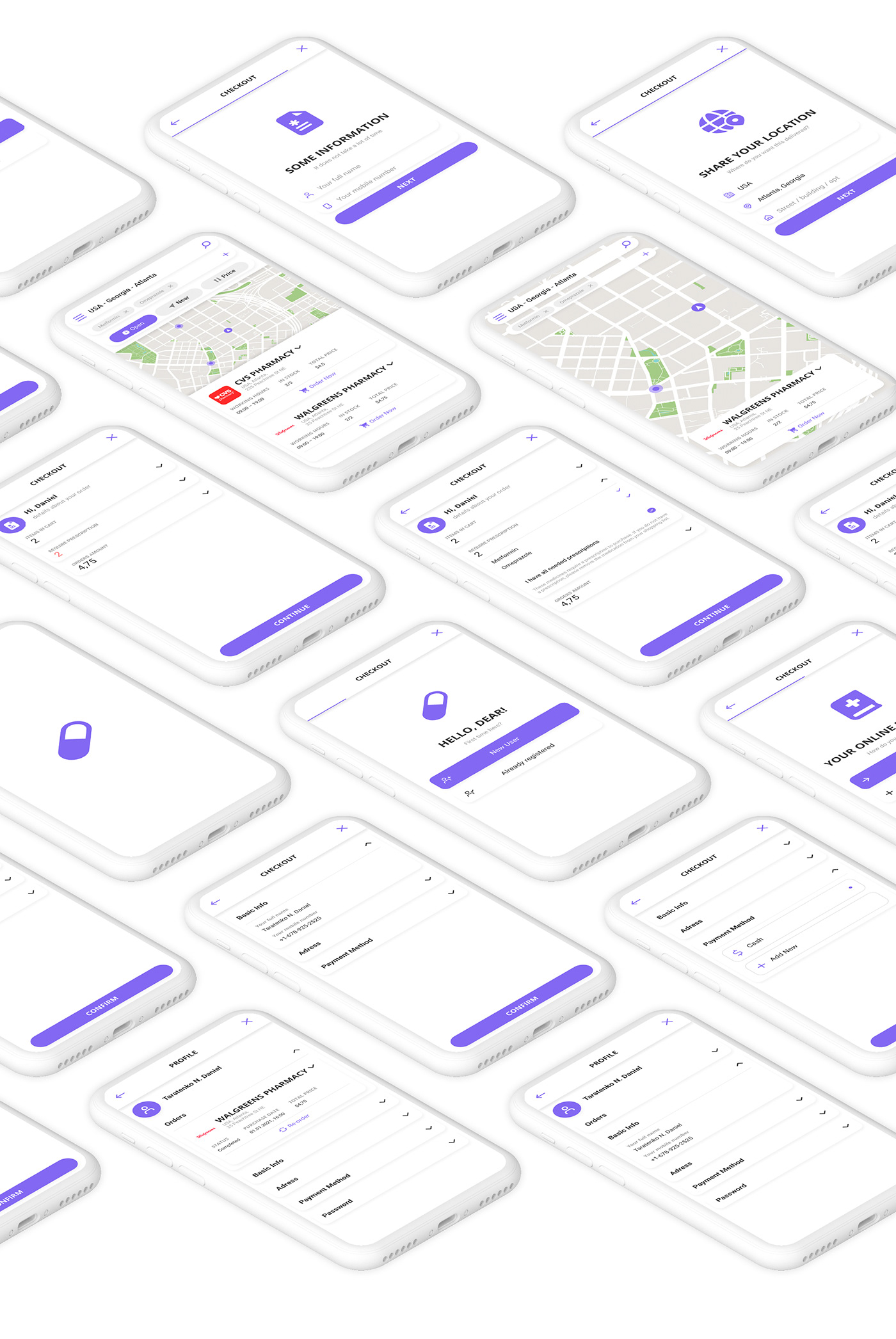app clear design trends Drugs Interface Mobile app navigation UI ux Web Design 