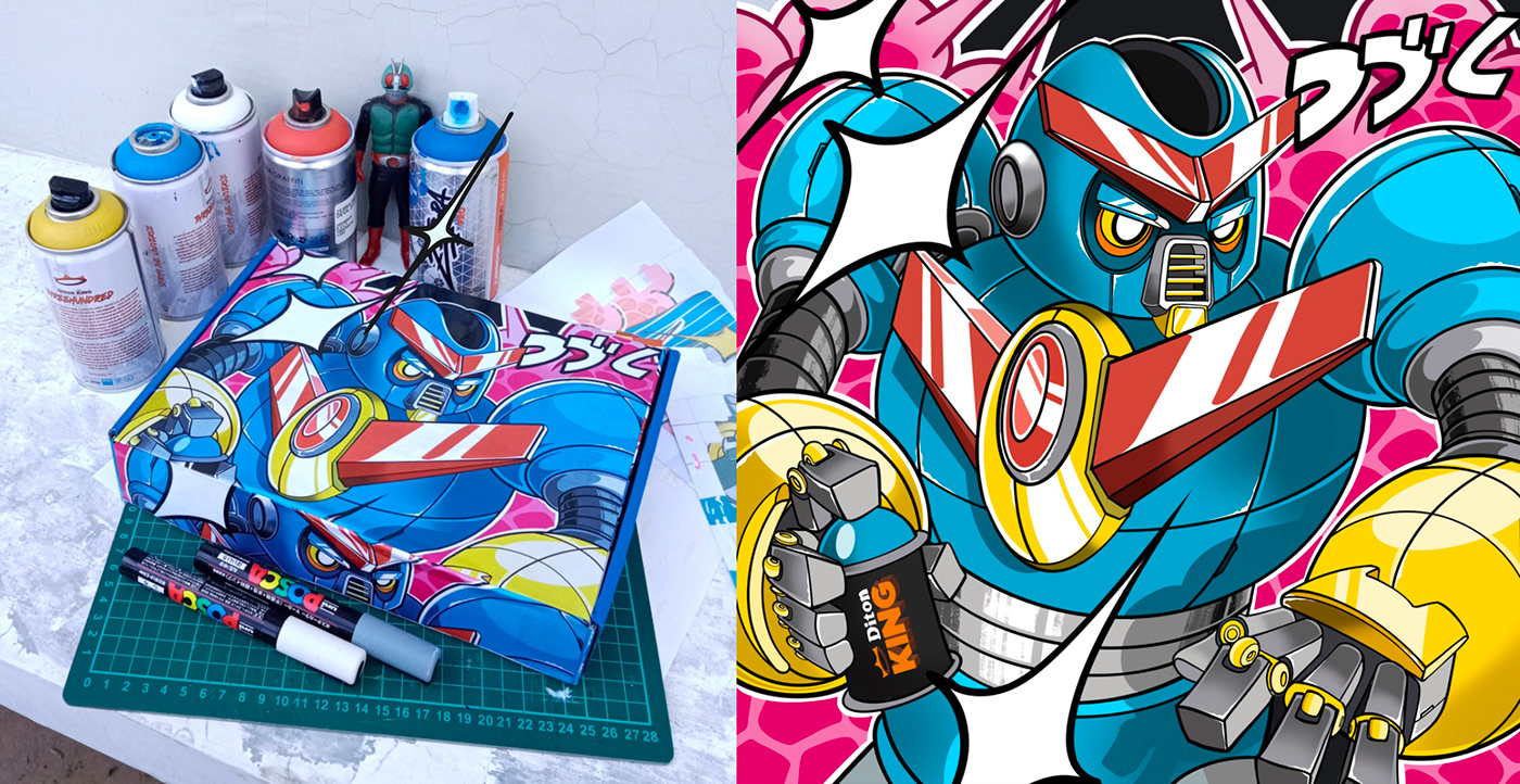 bomber charcater design Graffiti Graffiti Character ILLUSTRATION  spray streetart toys vinyl wall