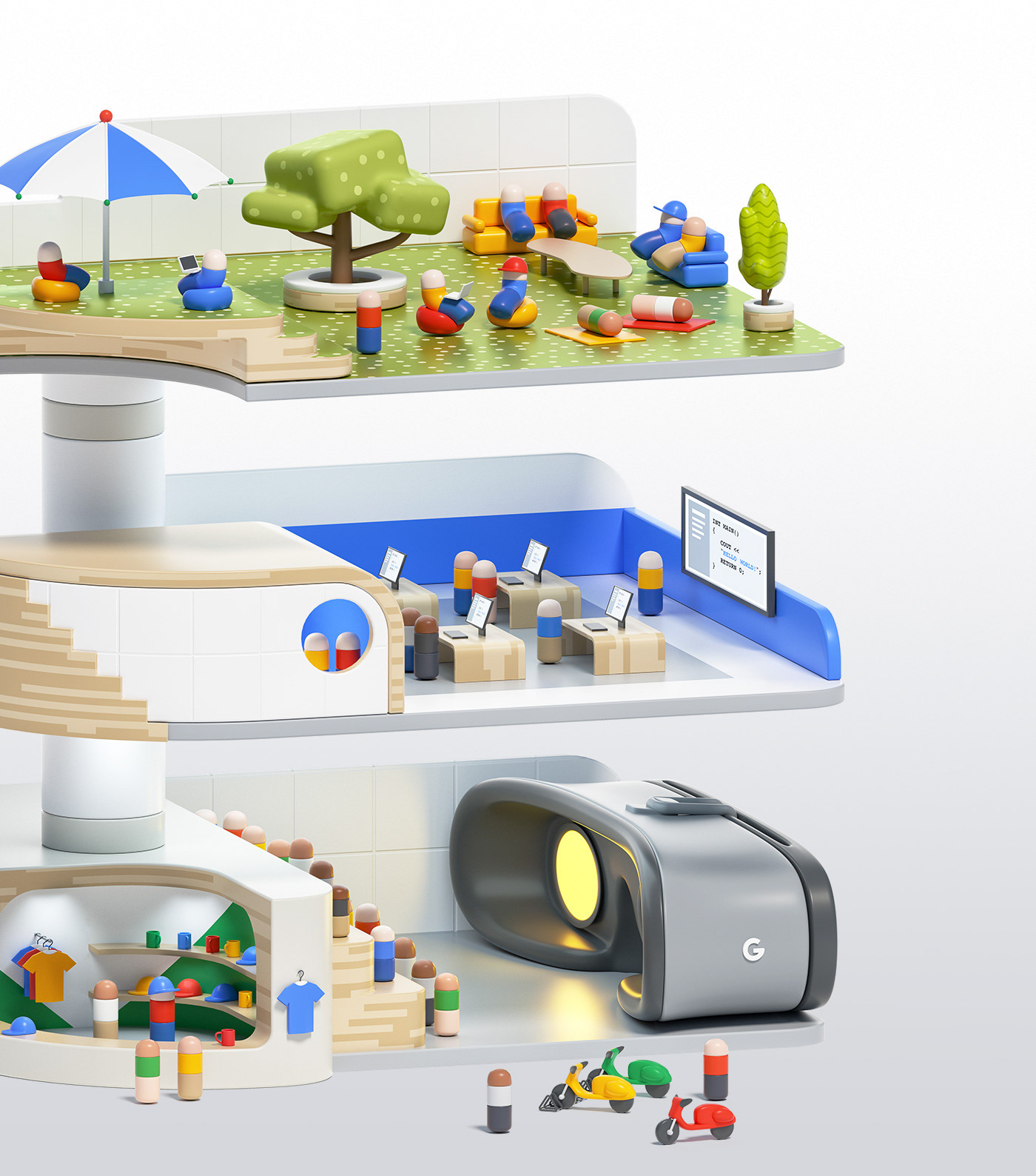 3D CGI google googlenext animation  Keyvisual branding  Event concept