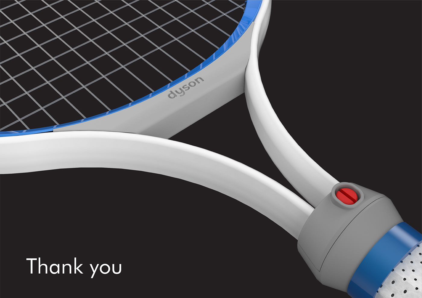 3d modeling concept Dyson industrial design  Racket racquet Render sports tennis