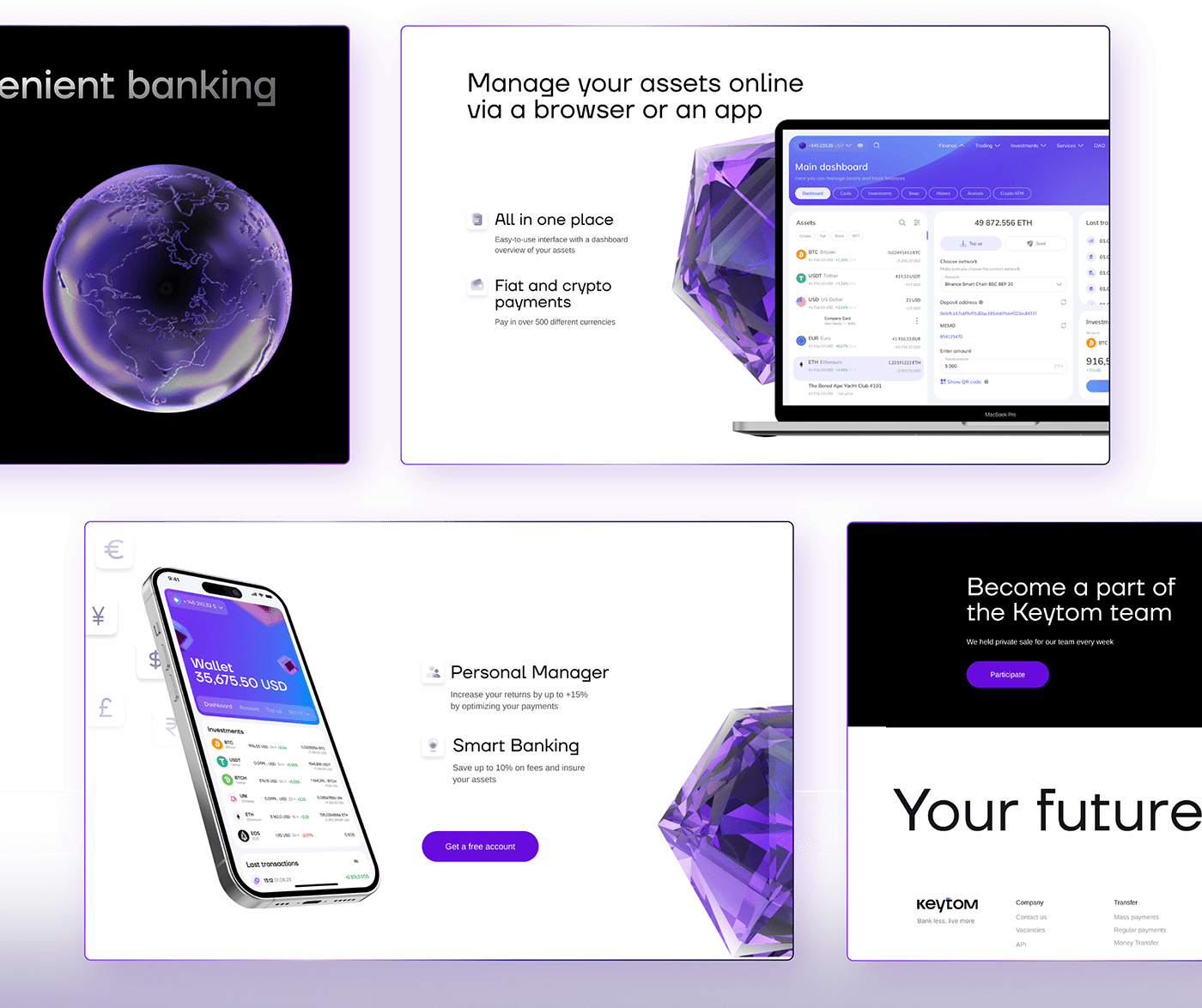 Bank landing page Webdesign banking banking app digital product Fintech neobank