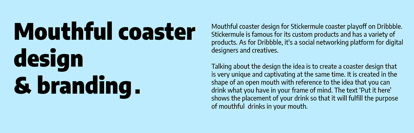 branding  coaster graphic design  ILLUSTRATION  motion graphics  Mouth pattern pattern branding stickermule creative