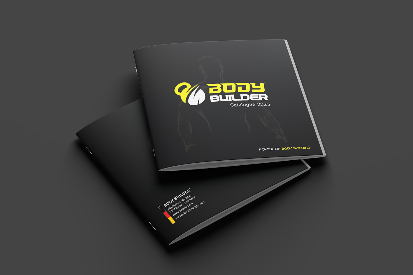 BodyBuilding book brand identity catalgoue catalog design fitness germany sports