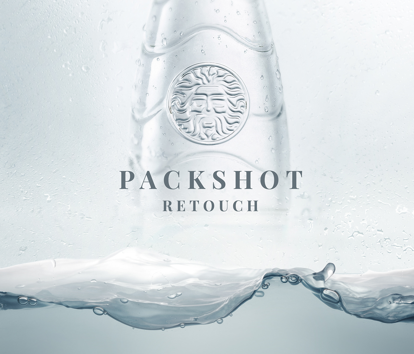Advertising  bottle glass key visual photomanipulating retouch water ad photoshop visual