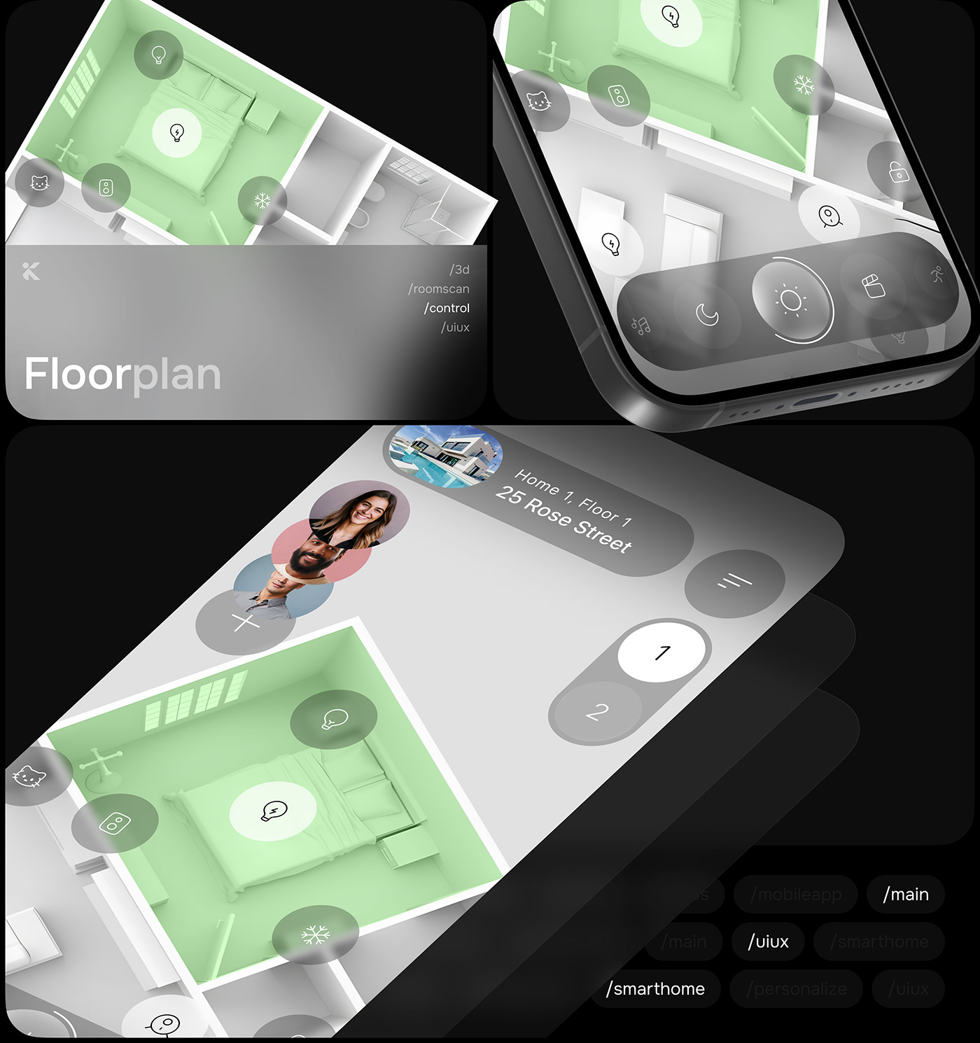 Smart Mobile app brand identity branding  UI ux design ios IoT home