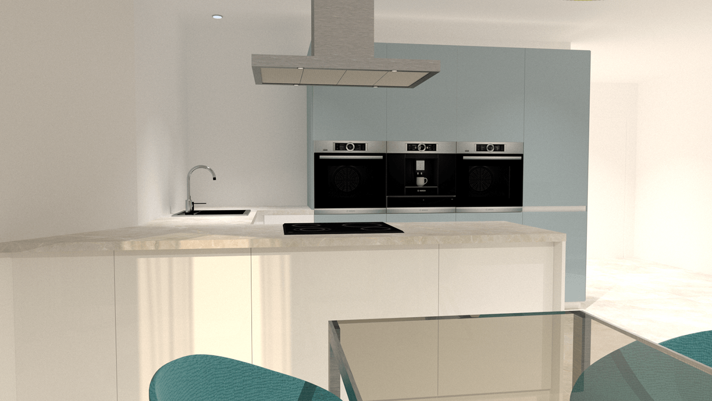 3d Visualisation interier interior design  kitchen kuchyna