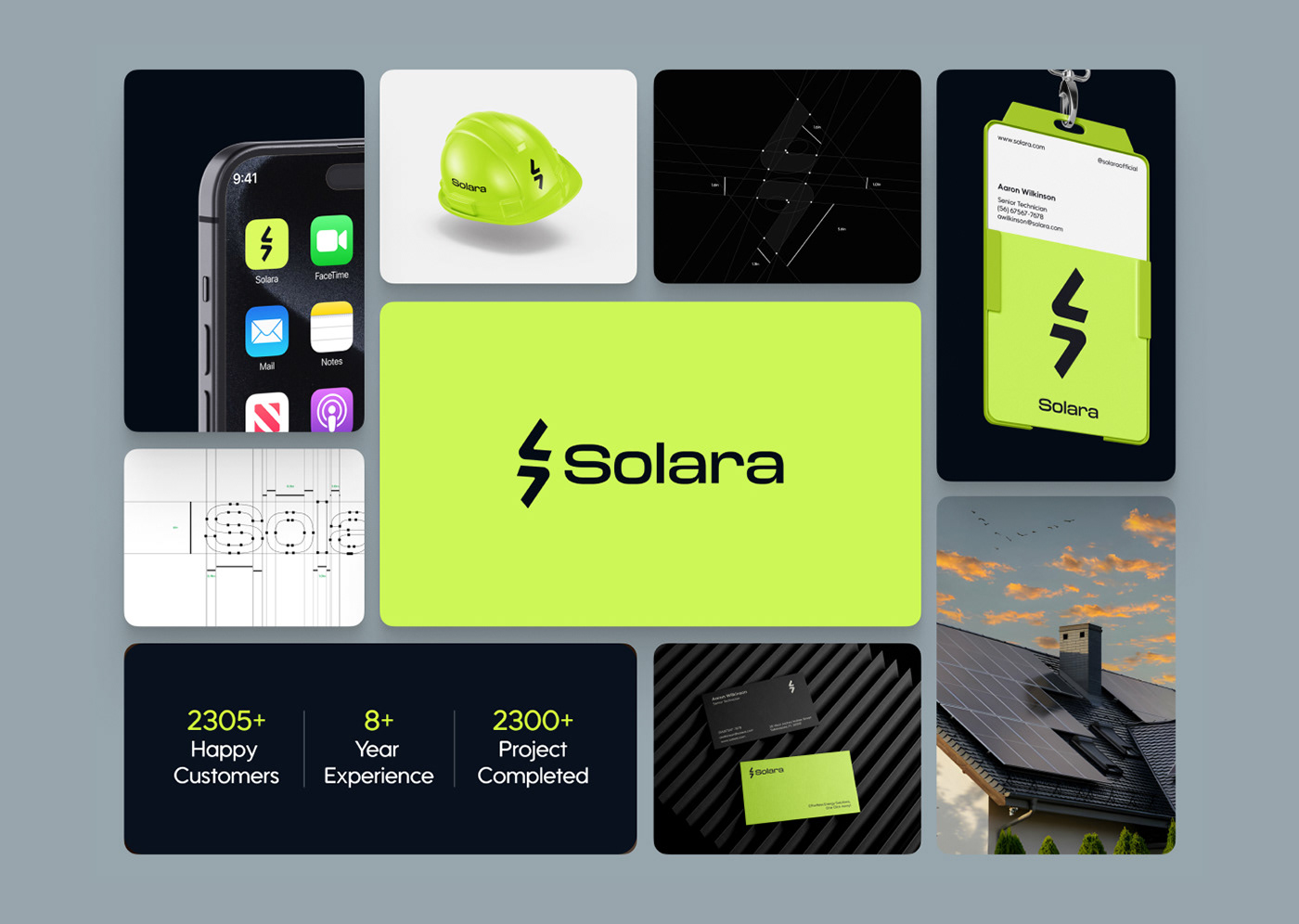 solar brand identity logo visual identity Solar Panels Solar Branding Logo Design brand