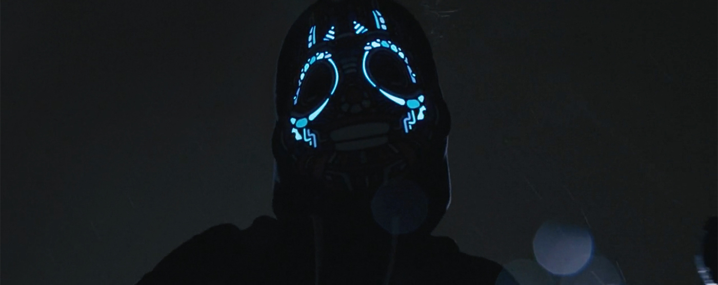 mask led animal Montreal outline face light sound reactive Kickstarter