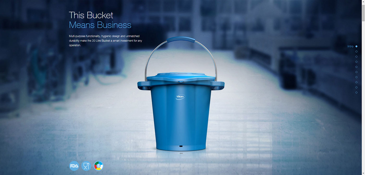 hygienic deisgn bucket